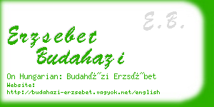 erzsebet budahazi business card